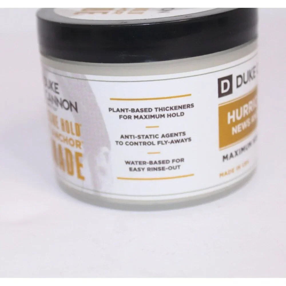 Duke Cannon Hurricane Hold News‎ Anchor Pomade Max. Hold Matt Finish 4.6 oz New